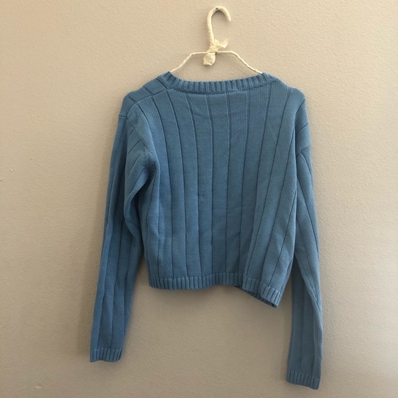 Brandy Melville Blue Cropped Sweater - Picture 3 of 3